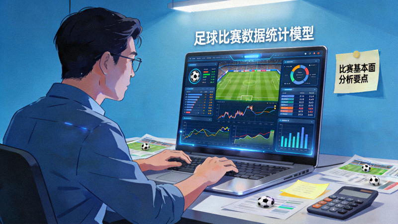 专业数据分析师使用多屏显示器分析足球比赛数据、球队阵型与球员热力图