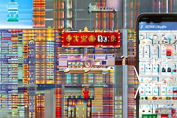 展示中国体育彩票官方实体店门面与官方手机应用APP界面截图的对比图