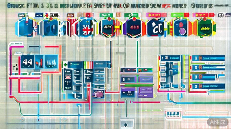2026世界杯新赛制图解：展示48支球队分为16个小组，每组3队，前两名晋级淘汰赛的流程