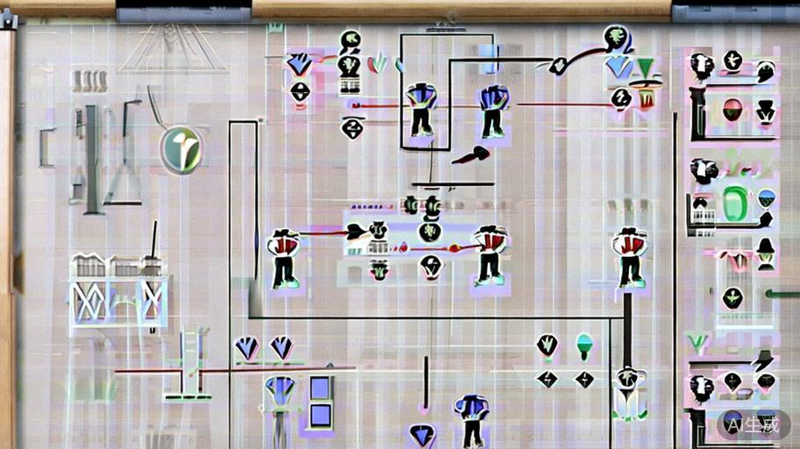 足球战术板示意图，展示球队阵型与攻防跑位分析
