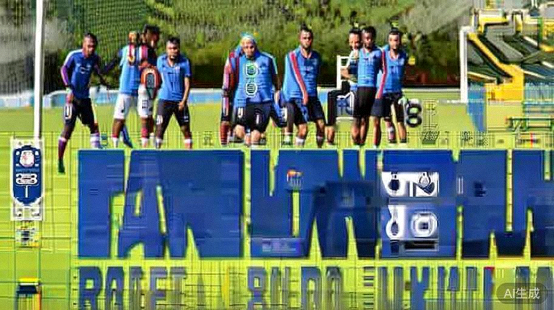 法国国家男子足球队在训练中的团队合影，球员们正在进行战术演练