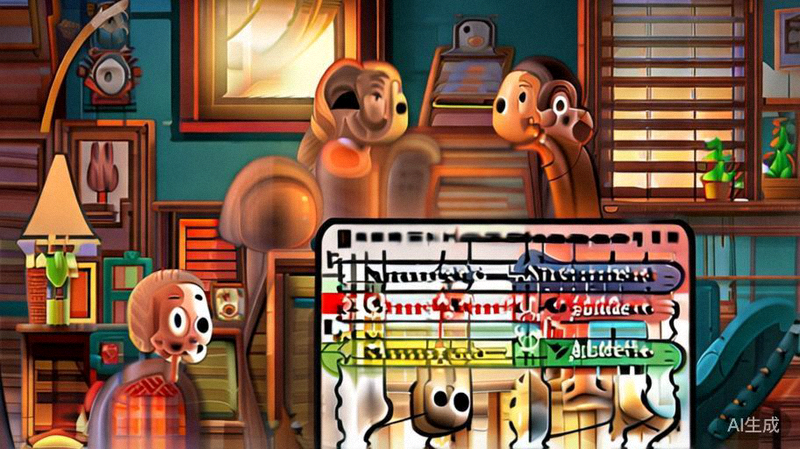 温馨家庭场景与理性规划开支的图表，倡导健康、理性的娱乐态度