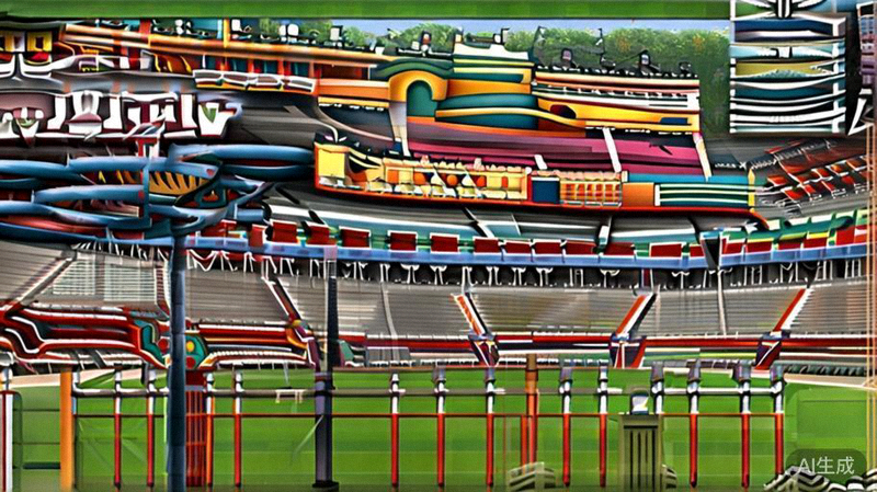 墨西哥阿兹特克体育场内部全景，展示巨大的环形看台与绿色草坪