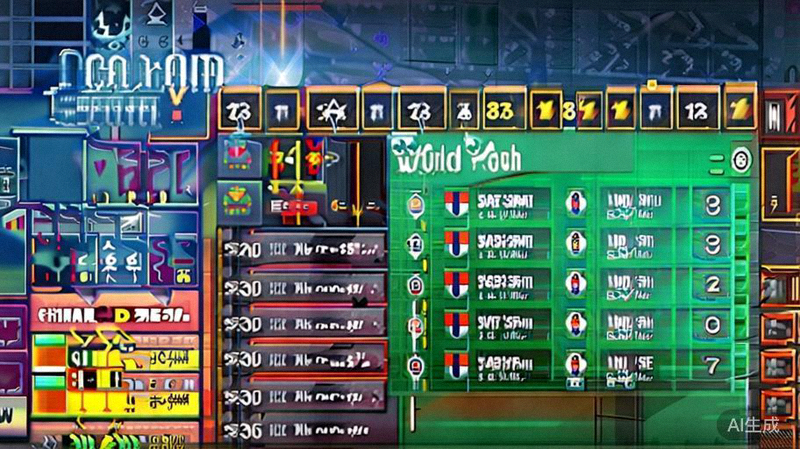 世界杯比赛实时比分牌与最终赛果展示界面，包含进球者与比赛统计