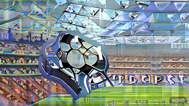 历届世界杯冠军奖杯陈列与夺冠国家国旗展示图