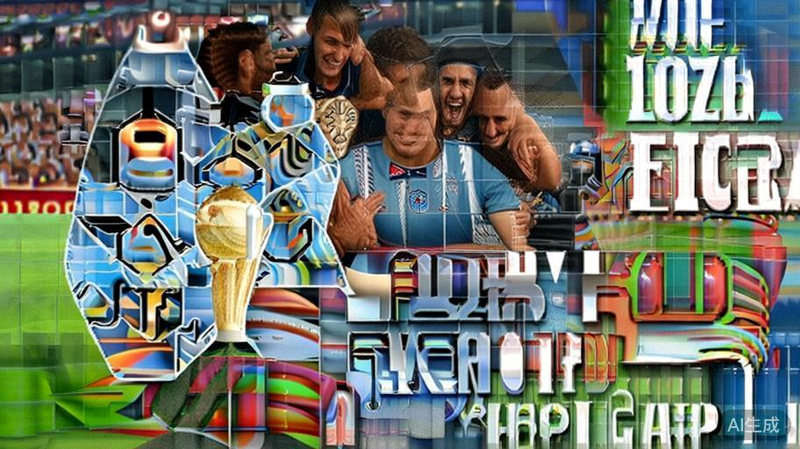 阿根廷国家队捧起2022年世界杯冠军奖杯后全队环绕庆祝的激动场面