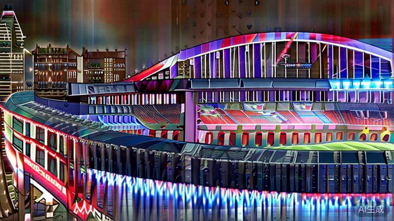 纽约大都会人寿体育场夜景，2026世界杯决赛举办场地