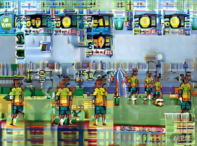 巴西国家队在阳光下进行技术训练，内马尔与年轻球员互动的场景