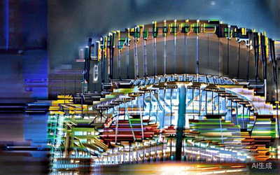 加拿大温哥华BC Place体育场可开合顶棚在夜晚灯光下的壮观景象