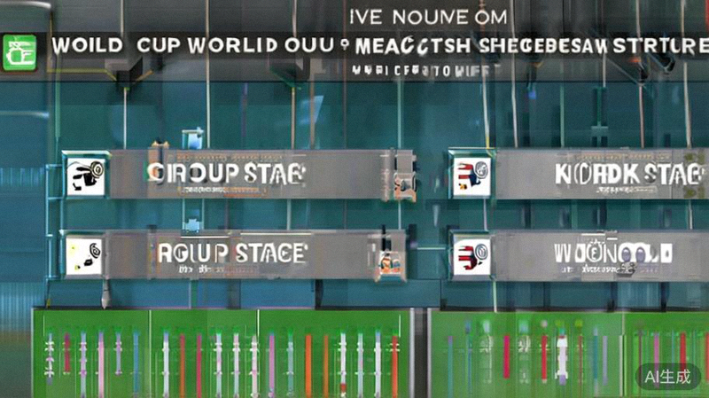 分析世界杯赛程对竞猜策略影响的示意图，展示小组赛、淘汰赛不同阶段的竞猜特点