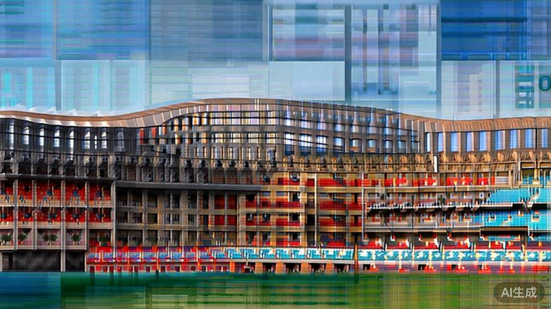 墨西哥城阿兹特克体育场宏伟的外部景观与内部座椅