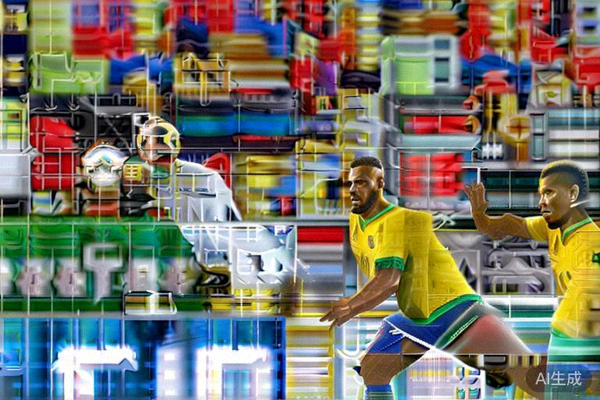 2026世界杯小组赛南美德比：阿根廷队与巴西队球员在比赛中激烈对抗的模拟场景