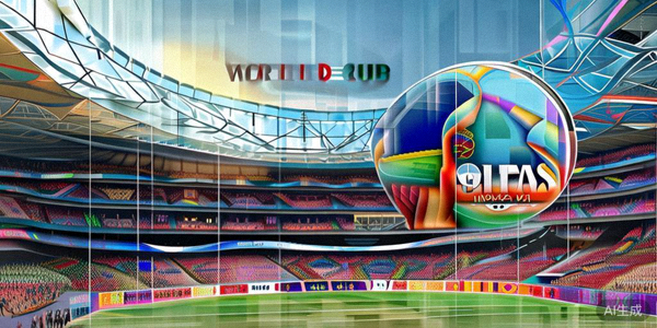 48支参赛球队的国旗或队徽集合图，展示世界杯扩军后的广泛参与性