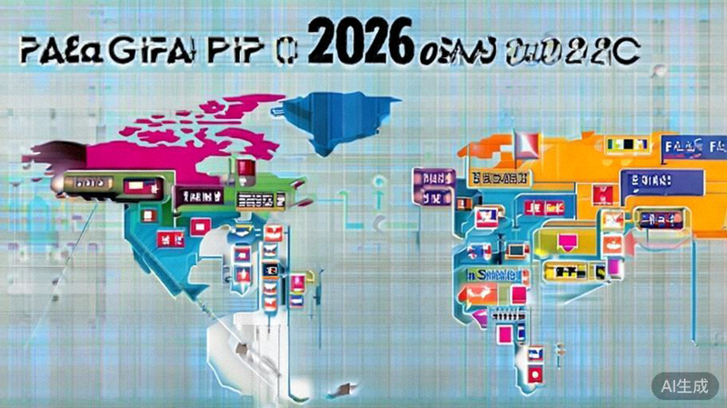 2026世界杯48支参赛球队分布图，展示各大洲的参赛名额分配情况