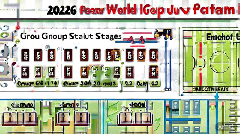 详细图解2026世界杯新赛制，包括小组赛、淘汰赛阶段和48支球队的晋级路径